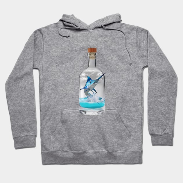 Marlin in a Bottle Hoodie by DavidLoblaw